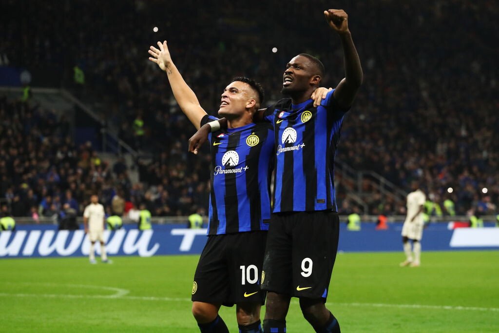 Inter won 1-0 against Roma in Serie A's 10th matchday at San Siro. Thuram scored in the 80th minute. Inter leads the table; Roma is 7th and nerazzurri first