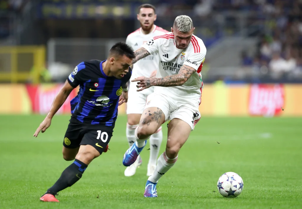 Champions: Inter secured a 1-0 victory over Benfica with Marcus Thuram's goal. Lautaro Martinez had close attempts, but Thuram's strike made the difference