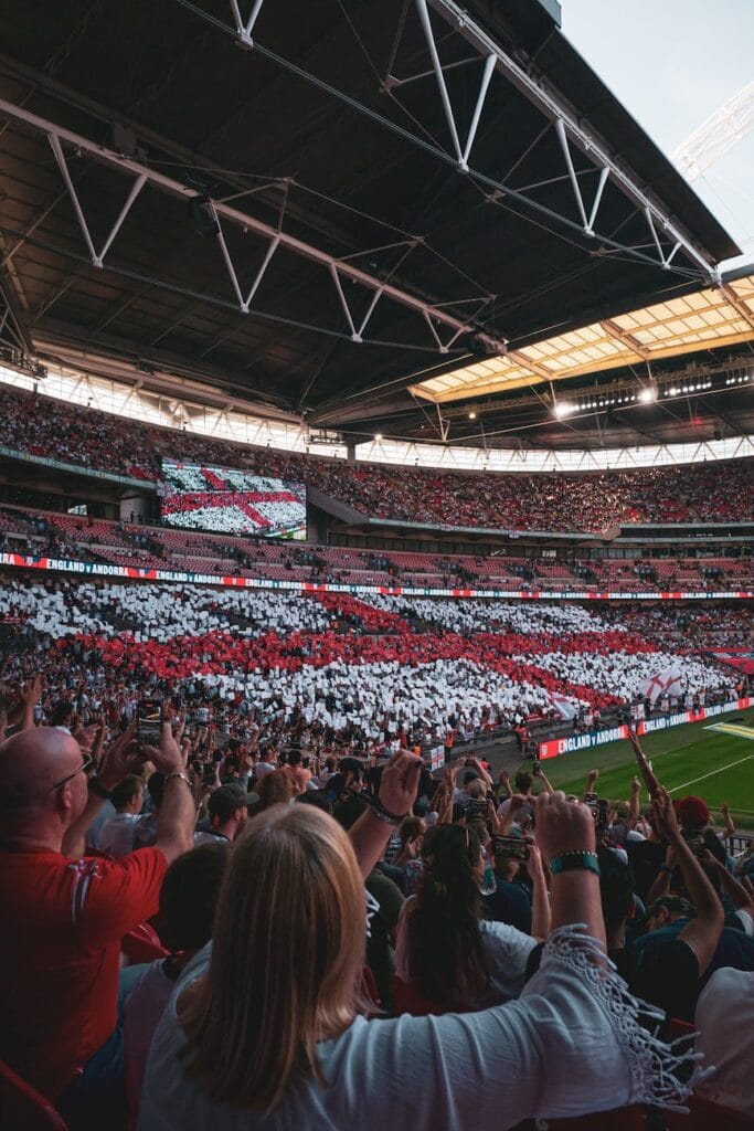 audience in a football stadium