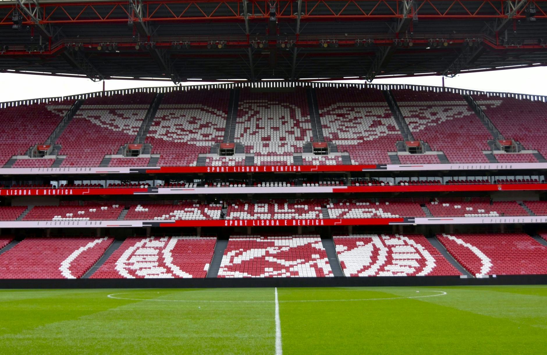 empty estadio da luz stadium in lisbon portugal